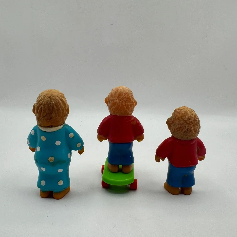 Berenstain Bears PVC Figures Kids 3pc Multicolor‎ 1986 Mama Brother Bear Scooter